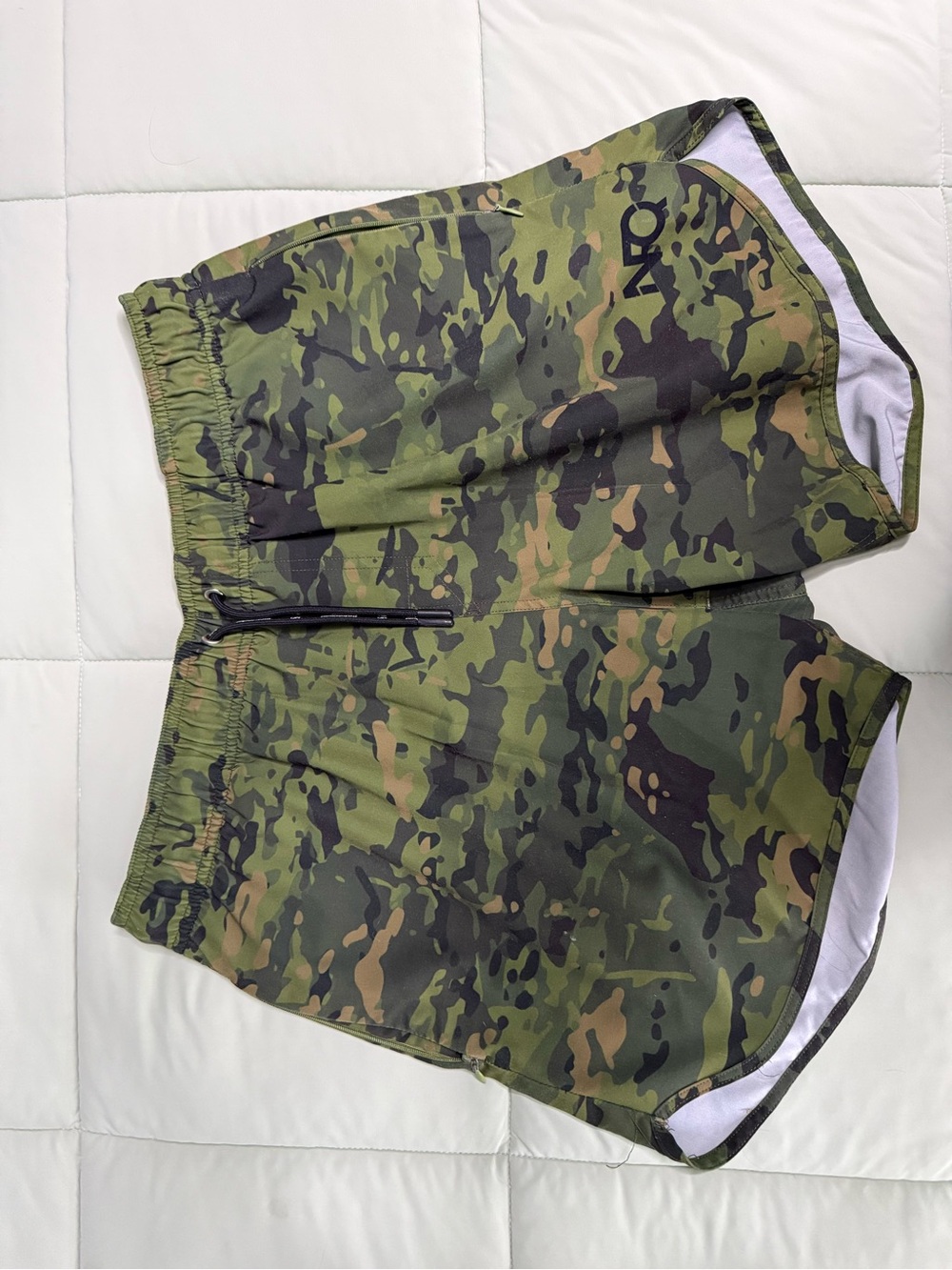 NFQ Men's Camo Athletic Shorts with Elastic Waist